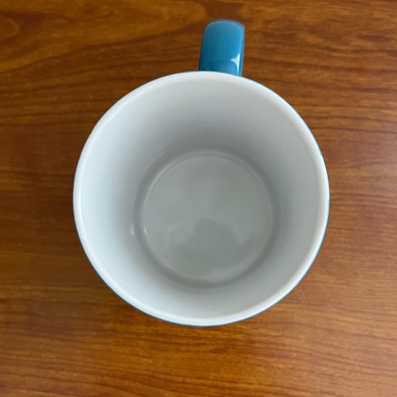 Cynthia Rowley ANTHROPOLOGIE Pug Mug 16 Oz Ceramic Blue Dishwasher Micro Safe - Picture 4 of 5